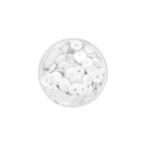 Paillettenscheiben weiss 6mm 7gr