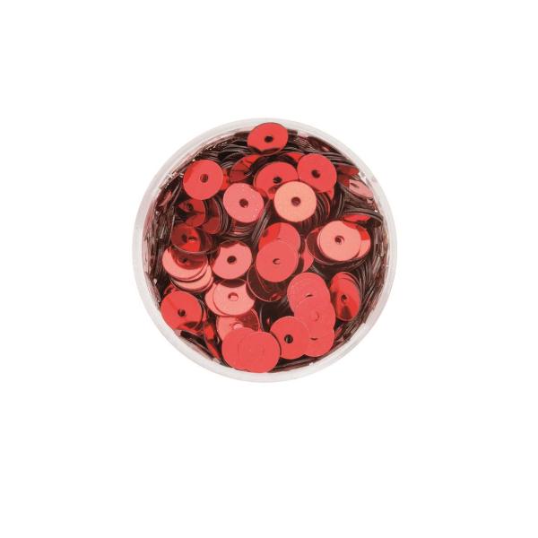 Paillettenscheiben rot 6mm 7gr