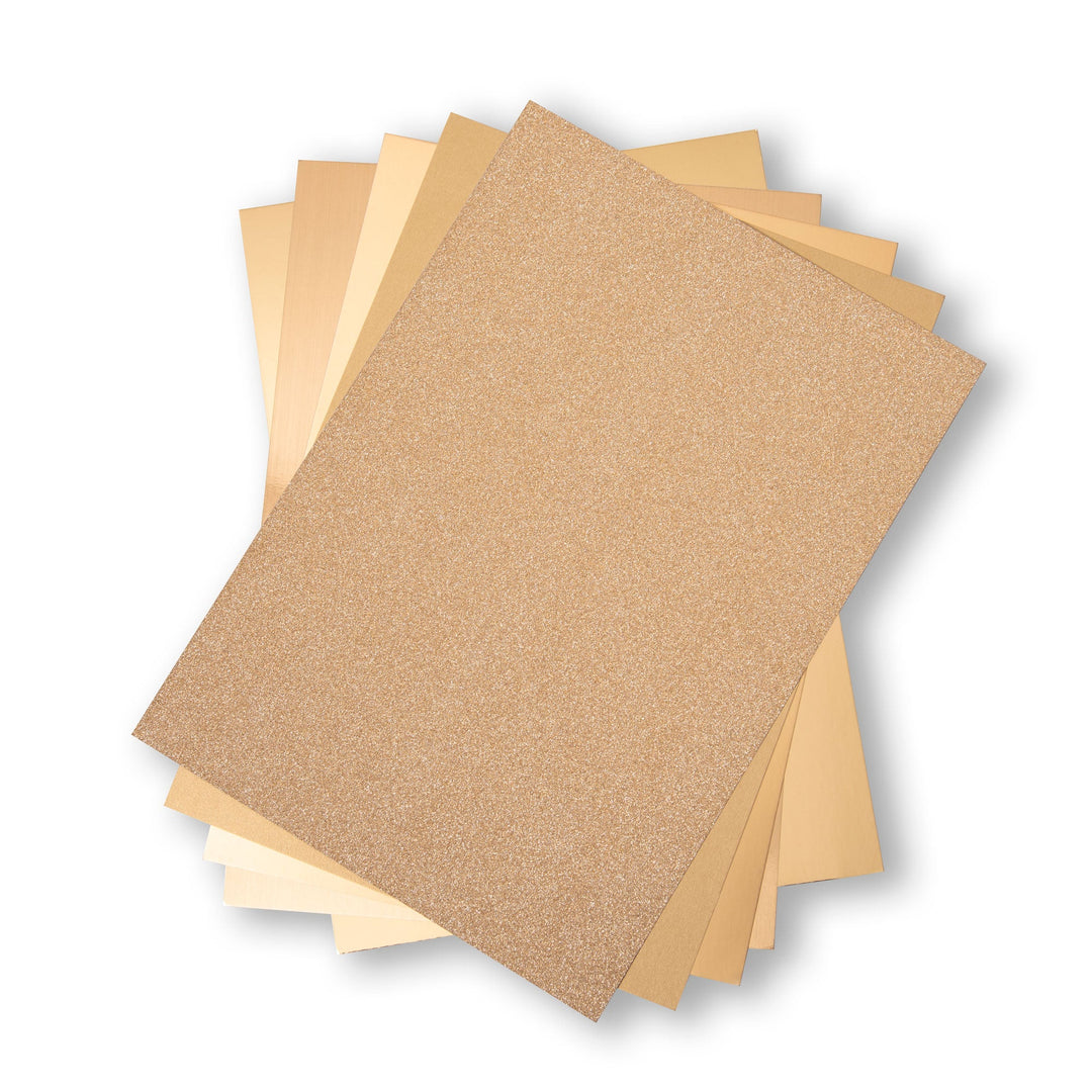 Surfacez - Das opulente Cardstock-Pack, Gold, 50 Blatt