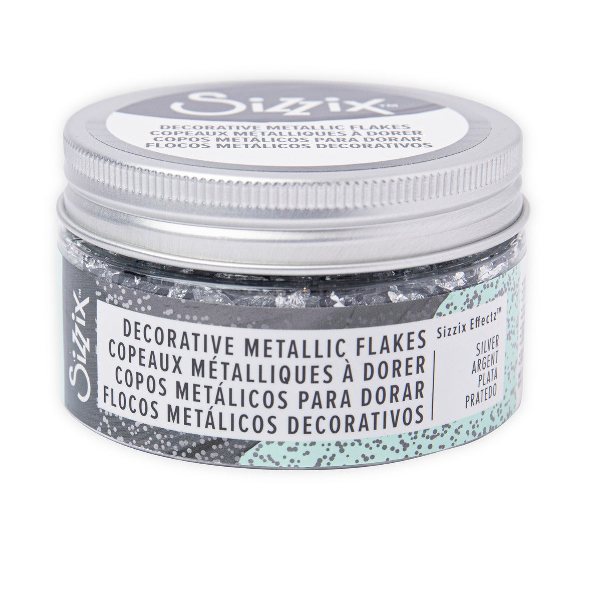 Effectz - Dekorative Mettalic Floken, Silber, 0.8g