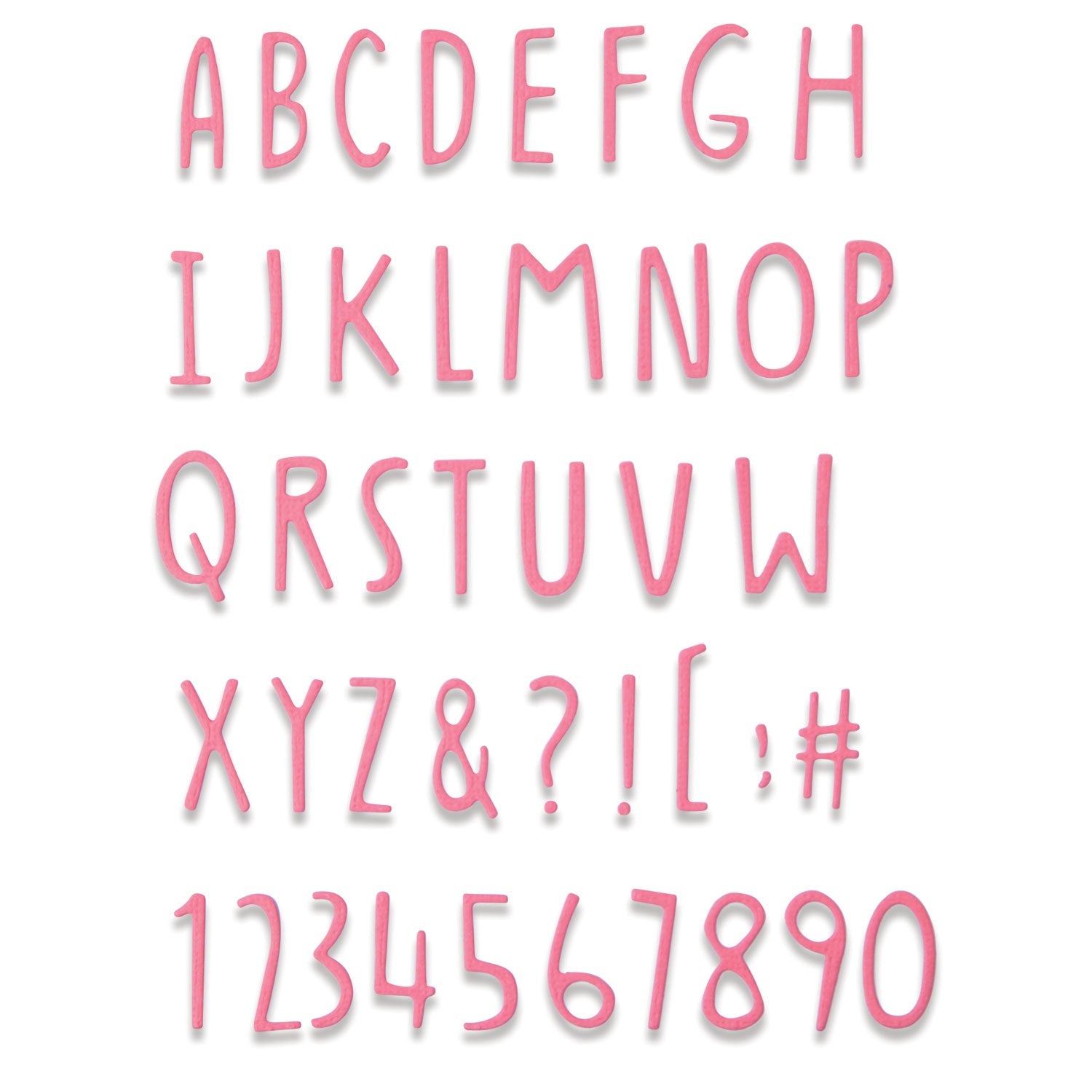 Thinlits Stanzset - Handgezeichnetes Alphabet