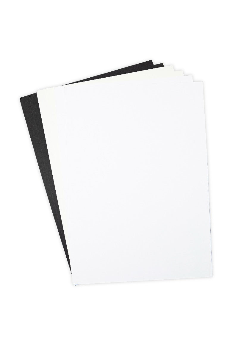 Surfacez Cardstock A4 schwarz/elfenbein/weiss 60 Blatt