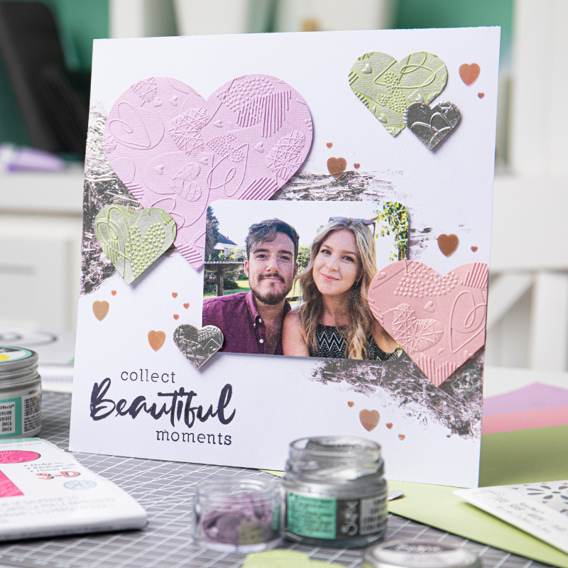 3-D Prägevorlage "Mark Making Hearts" von Kath Breen