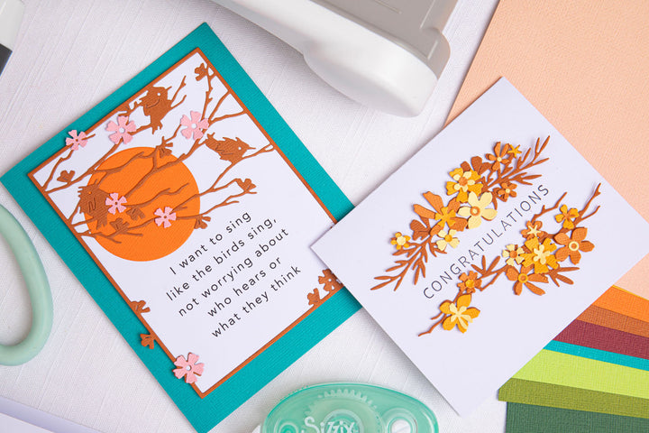 Matrices de découpe Thinlits (2 pièces) - Face avant de carte Bordure forêt