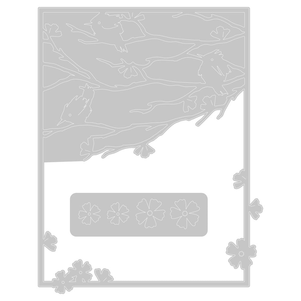 Matrices de découpe Thinlits (2 pièces) - Face avant de carte Bordure forêt