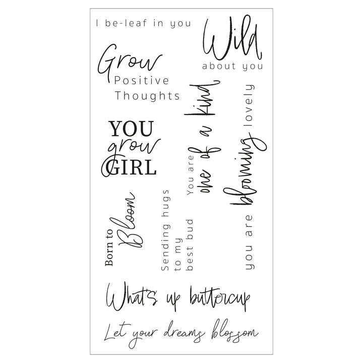 Klarsichtstempel 10Stk. - Geboren um zu blühen