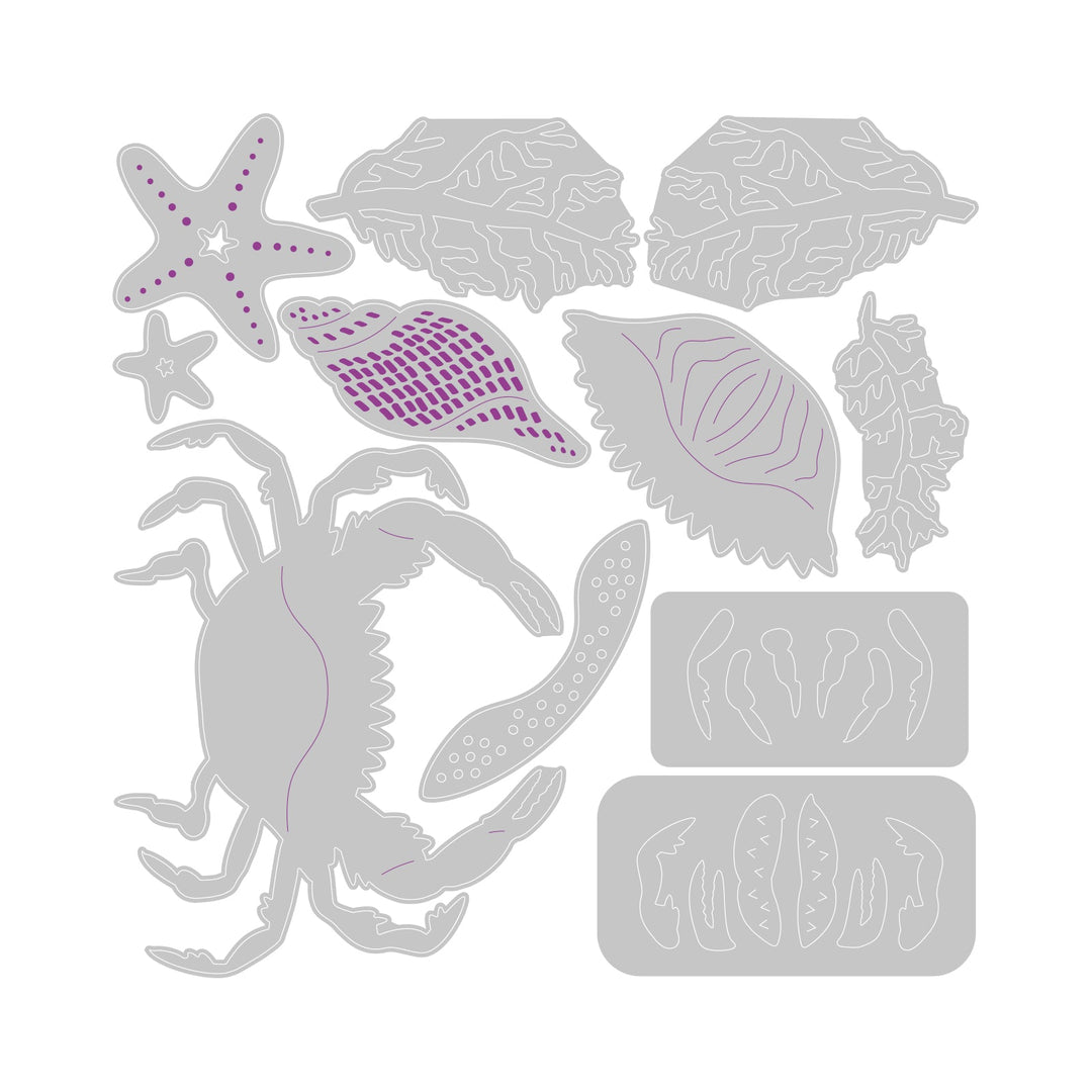 Thinlits Stanzset 11 Stück - Ocean Medley