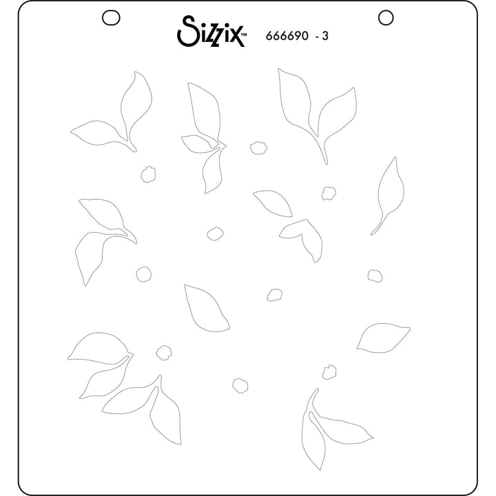 Schablonen 4Stk. - Aquarell Blumen & Gitter von Eileen Hull