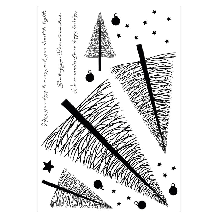 Tampons transparents A5, 16 pièces - Cosmopolitan Christmas, Merry and Light par SP