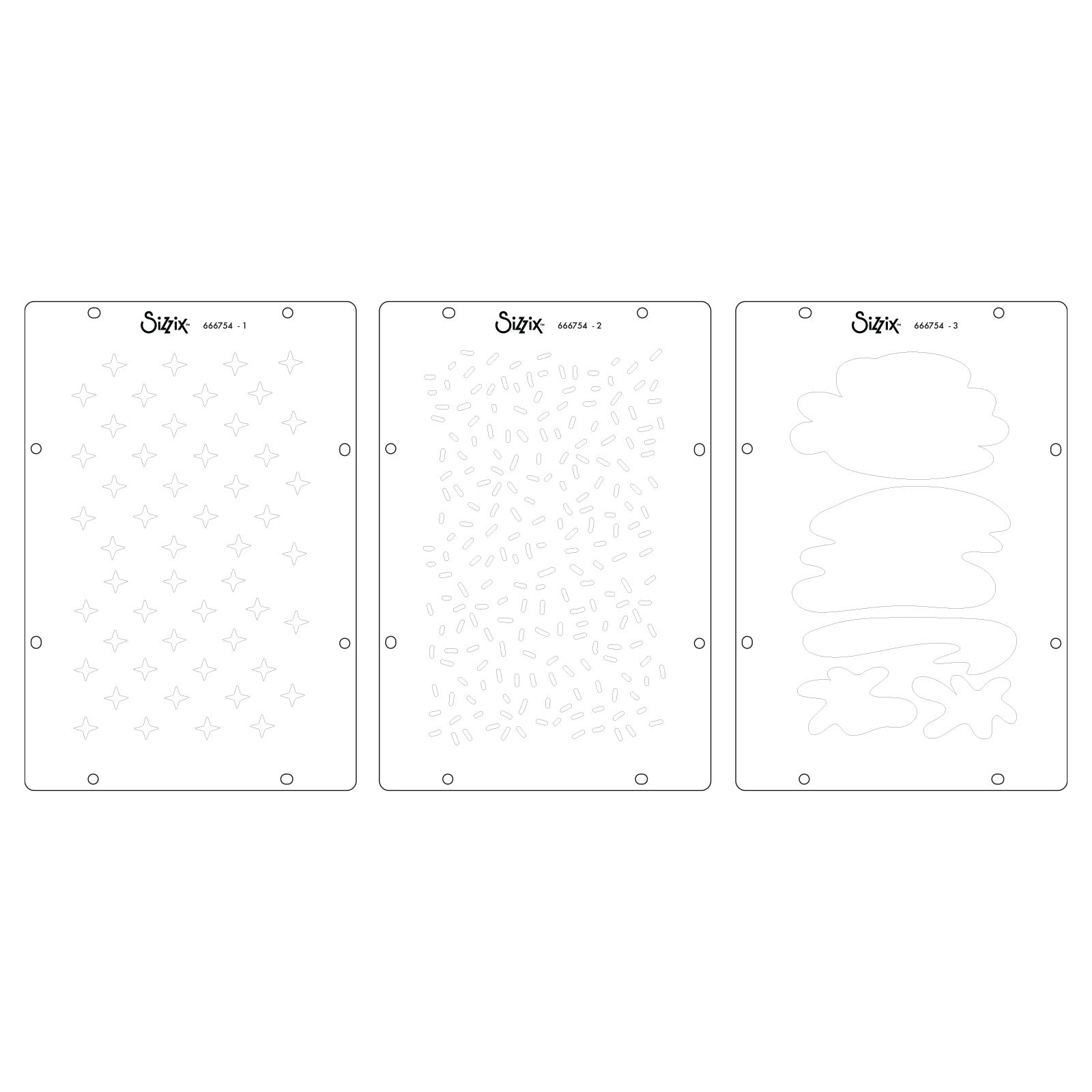 Studio Stempelset 7er-Pack / 3er-Pack Schablonen - "Create" von Cat Kerr
