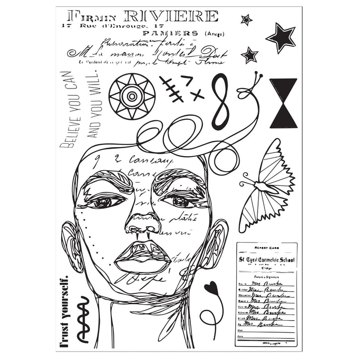 Studio Stempelset 13er-Pack / 3er-Pack Schablonen - "Possibilitarian" von Cat Kerr