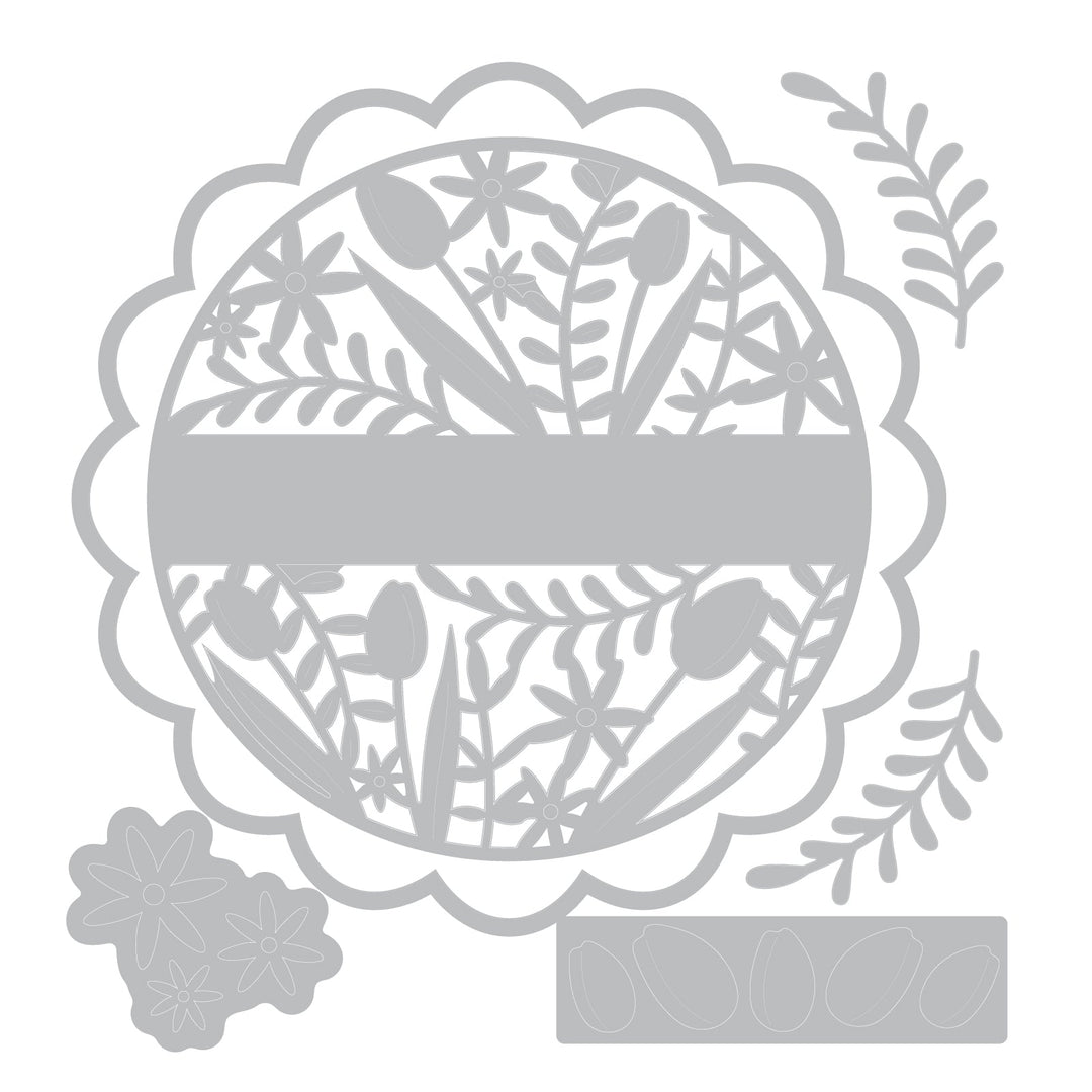 Thinlits Stanzset 6Stück - Tulips & Blooms Circle by Catherine Pooler