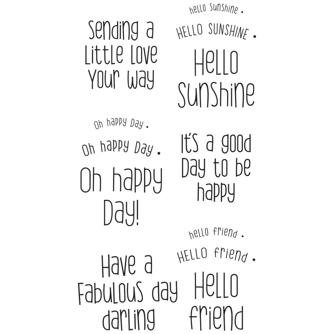 Klarsichtstempel-Set 12 Stück - Ein bisschen Liebe senden Set