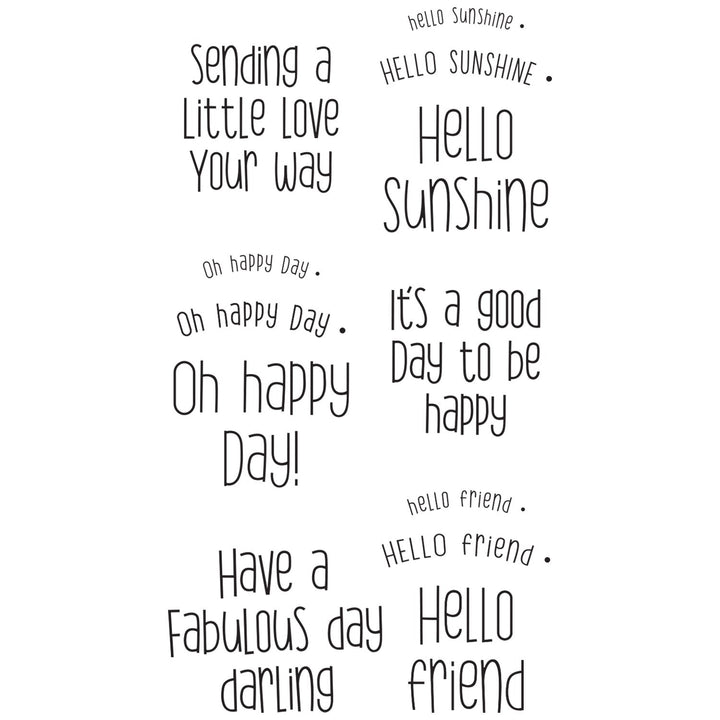 Klarsichtstempel-Set 12 Stück - Ein bisschen Liebe senden Set