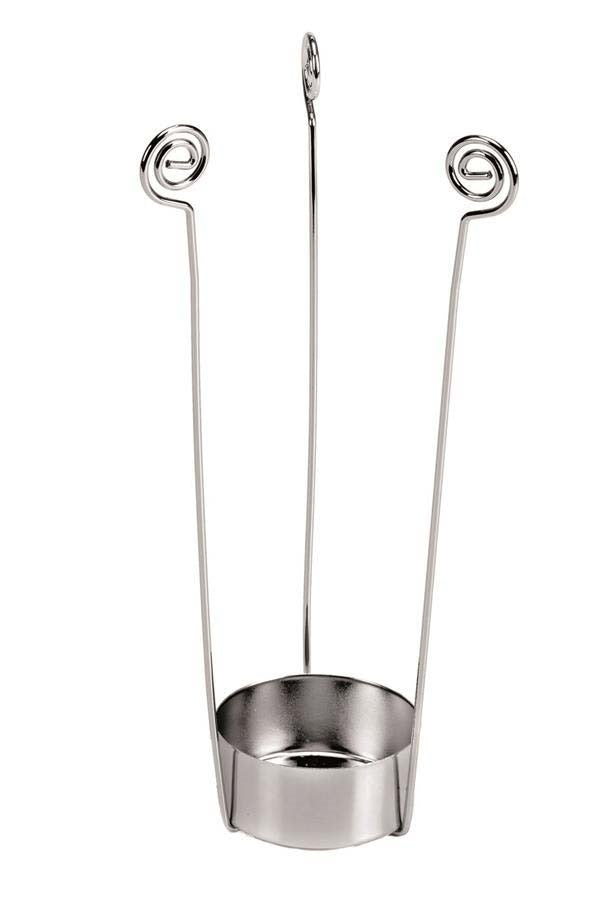Teelichthalter Metall silberf.