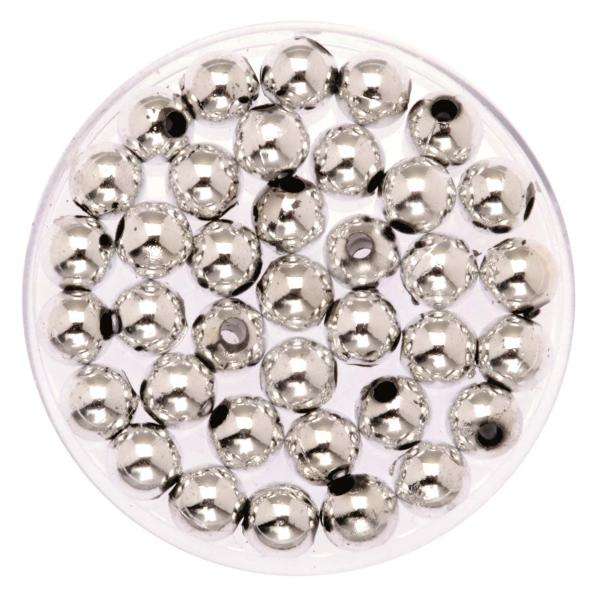 Dekoperlen 75 g 10mm silberfarben