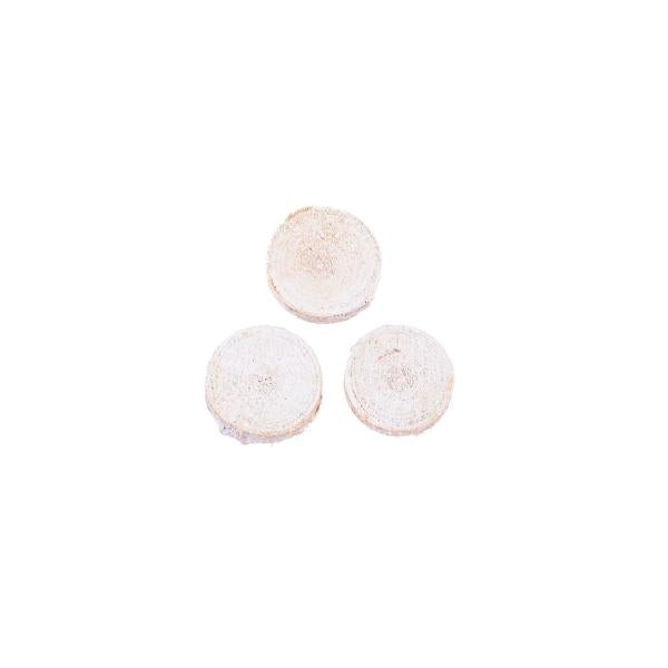 Holzscheiben, weiss, Weiden 3-5cm, Dicke:0,5cm, 20St.