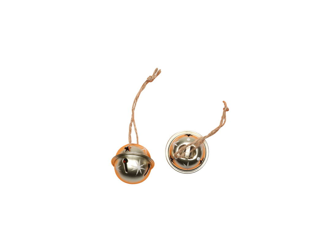 Metall-Glöckchen, champagner 4St., 3x3x2,7cm