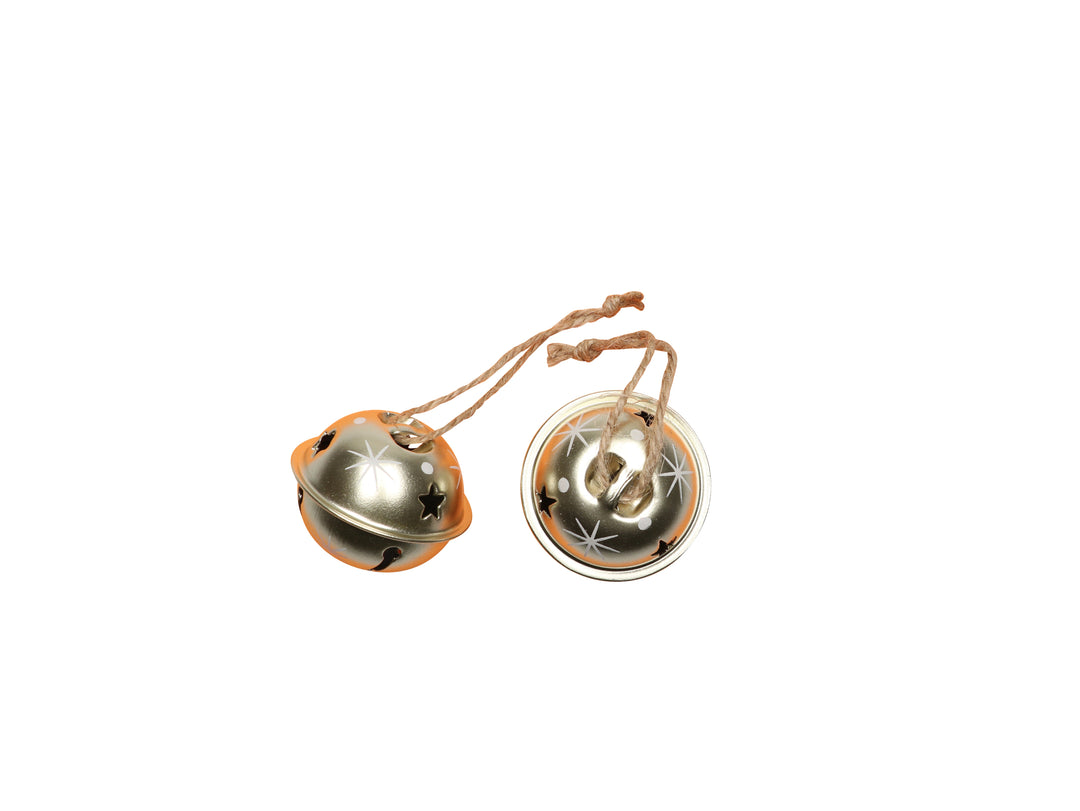 Metall-Glöckchen, champagner 2St., 4x4x3,3cm