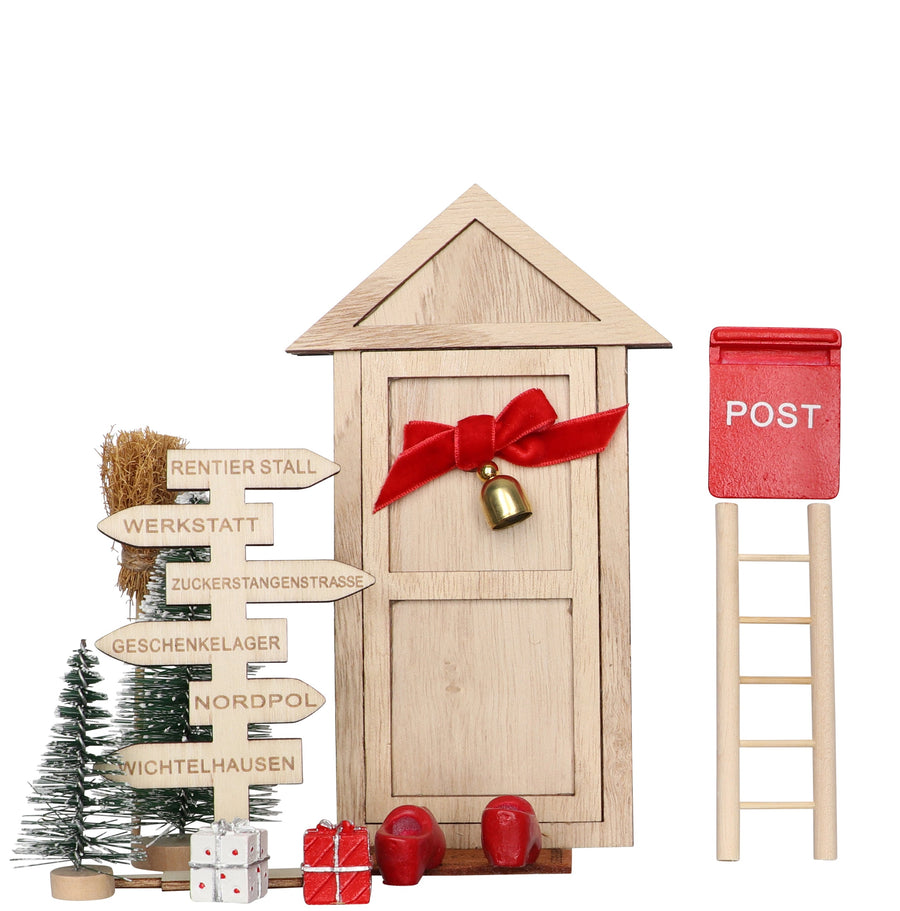 Wichtel-Set, rot/weiss