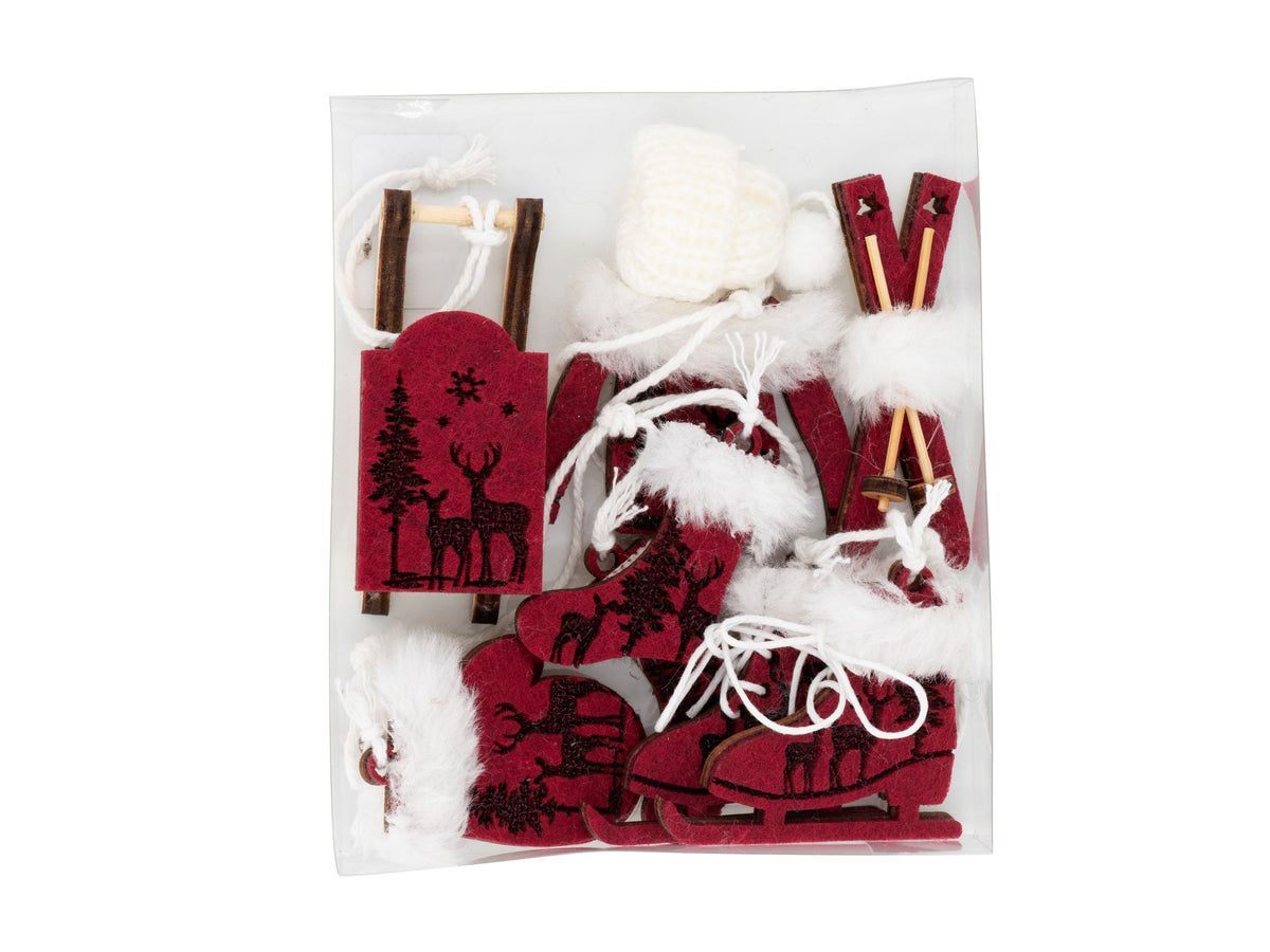 Winterdeko Set, rot