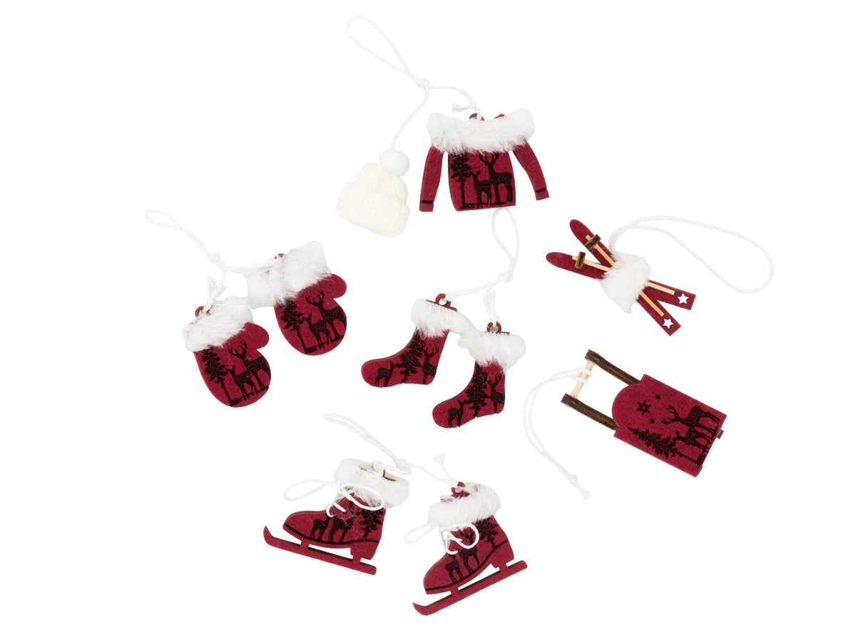 Winterdeko Set, rot