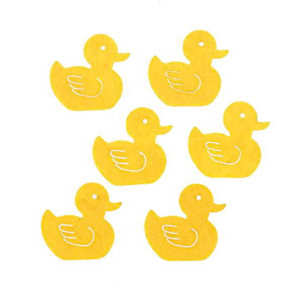Filz-Enten, 12St. 3cm gelb