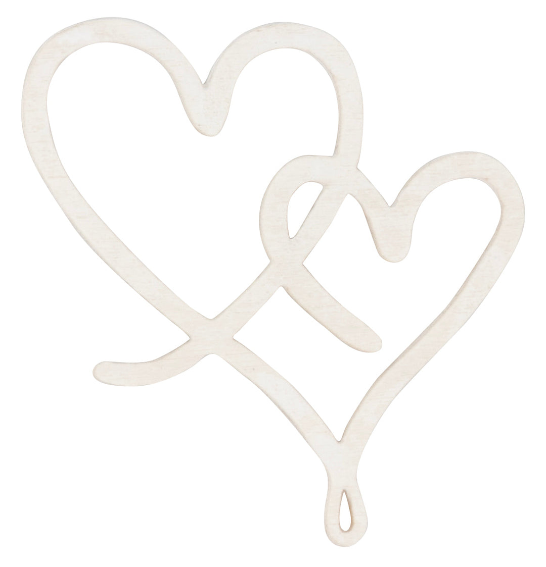 Streuteile Herz, weiss 4cm, 9St., FSC