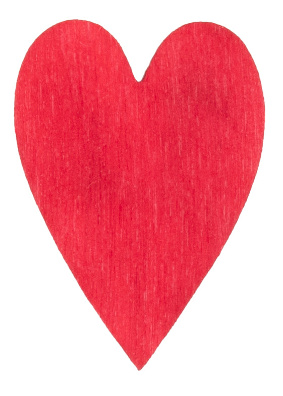 Streuteile Herz, rot 2,5cm, 18St., FSC