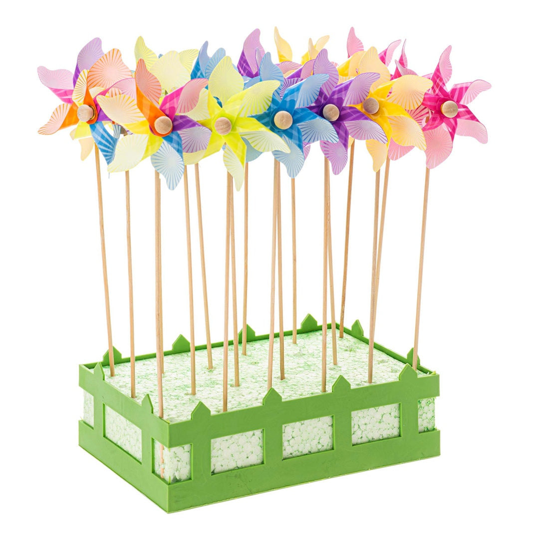 Windrad 9x28cm farbig sort.