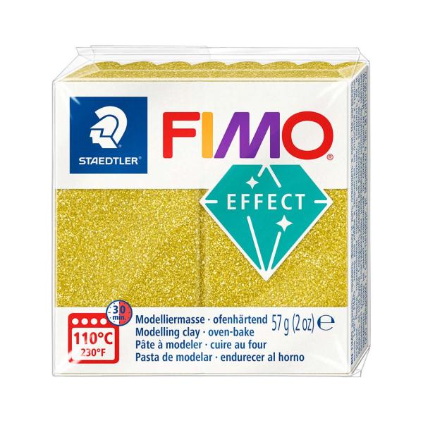 Fimo effect 57g glitter gold