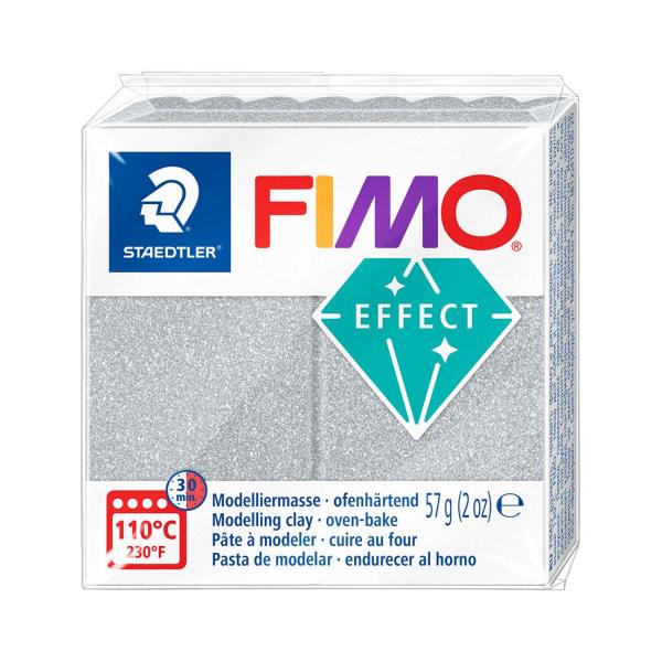 Fimo effect 57g glitter silber