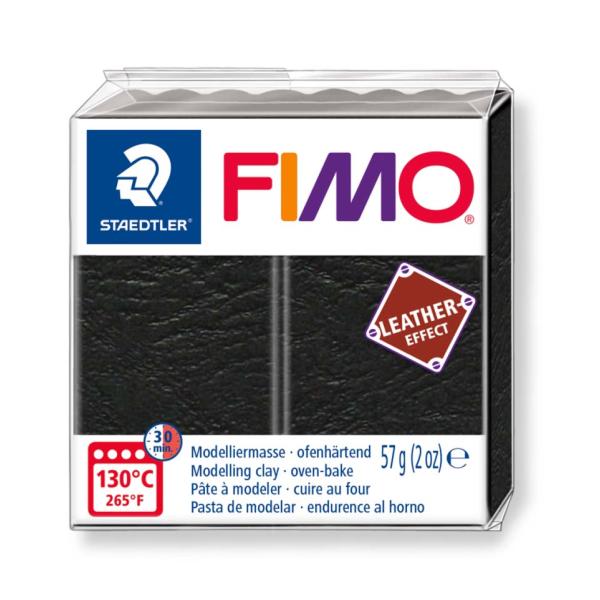 FIMO leather-effect 57g schwarz