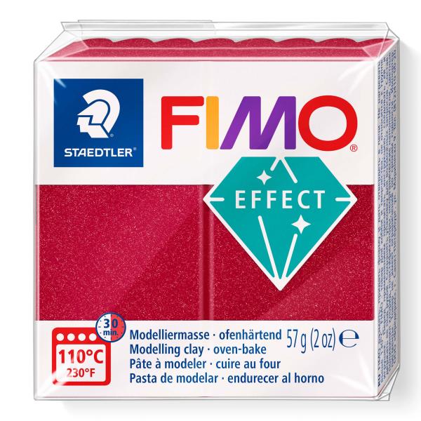 Fimo effect 57g metallic rubinrot