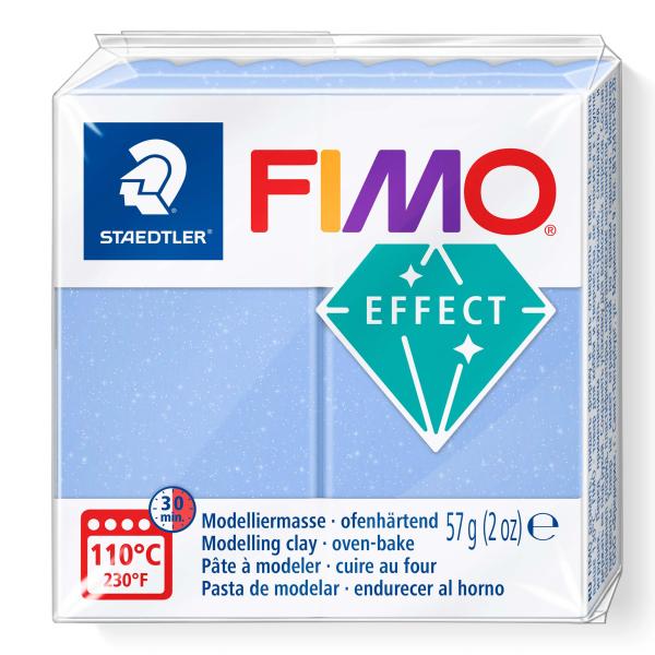 Fimo effect 57g agate-blue transparent / pearl