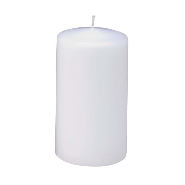 Flachkopfkerzen weiss 80mm/150mm in Cellophan