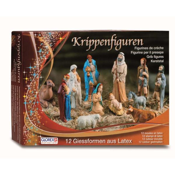 Latexf. Krippenfiguren 12tlg 35-110mm Christmas-Set