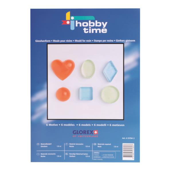 Giessform f.Polyestergiessharz verschiedene Motive 6-fach