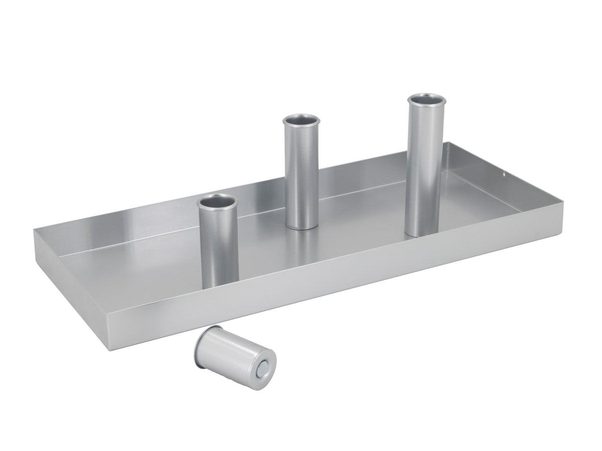 Metallteller, rechteckig, Silber 32,5x14,7x25 cm
