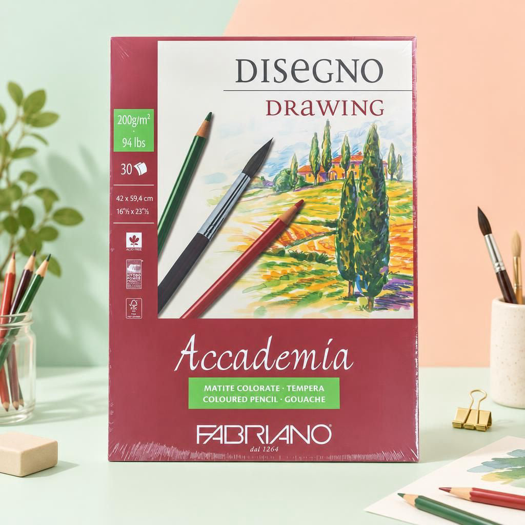 Generiert: [6b1c013d-da33-4c5d-9f6c-9fd0e14da25d] Hauptbild – Fabriano Accademia Block geleimt - A2 - 200g - 30 Blatt