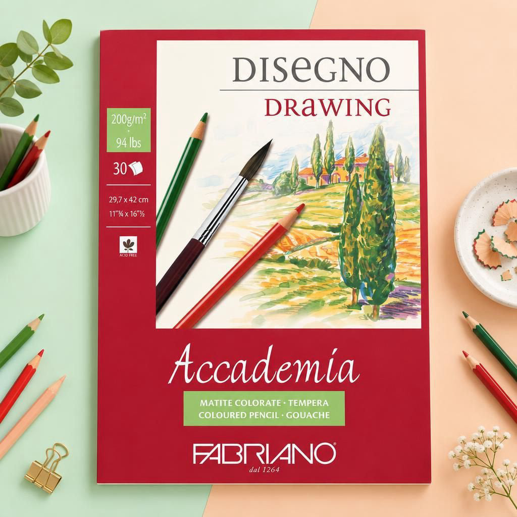 Generiert: [6f9a1eeb-c102-45f4-9e0b-3cccdeafcc66] Hauptbild – Fabriano Accademia Block geleimt - A3 - 200g - 30 Blatt