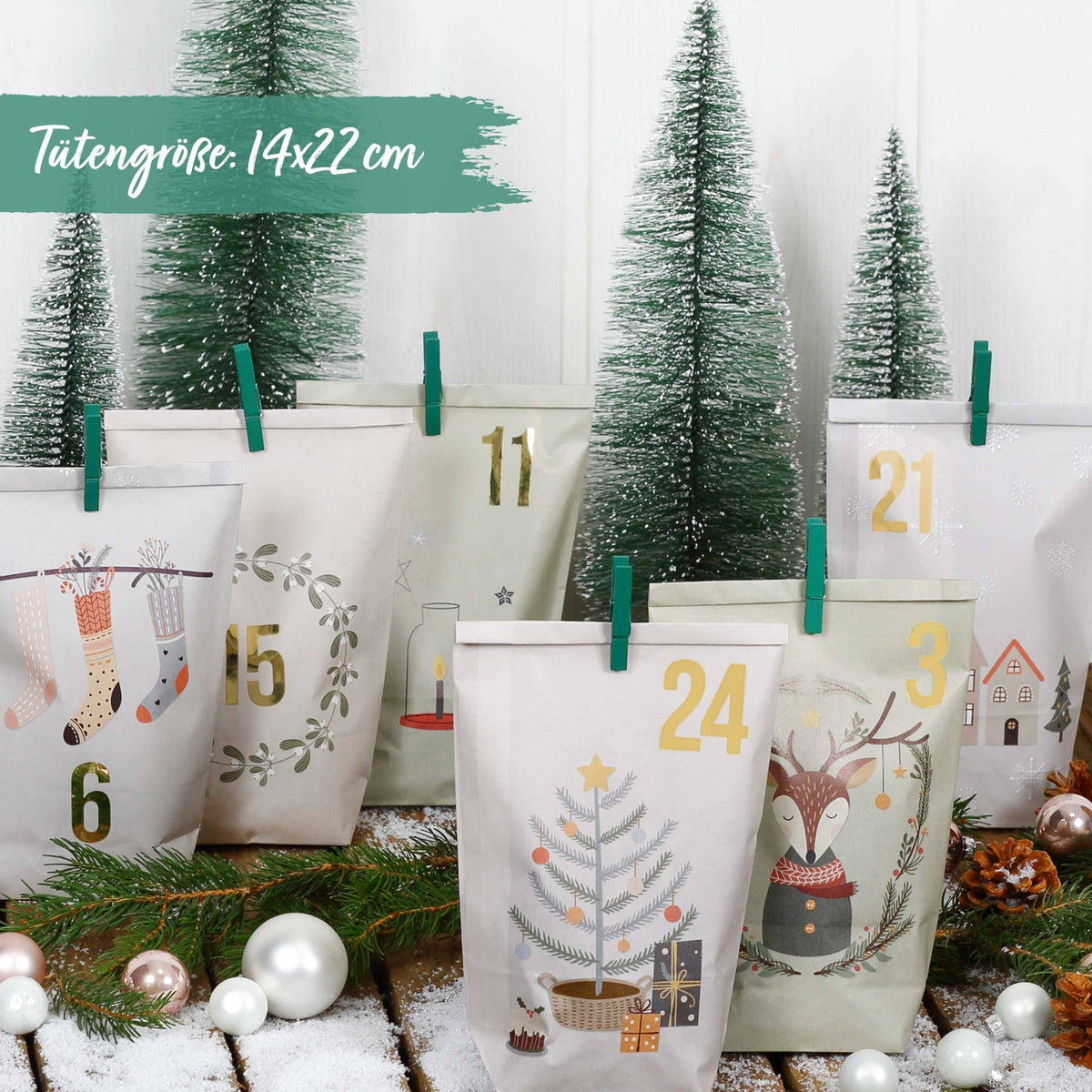 Adventskalender bedruckt - Hygge