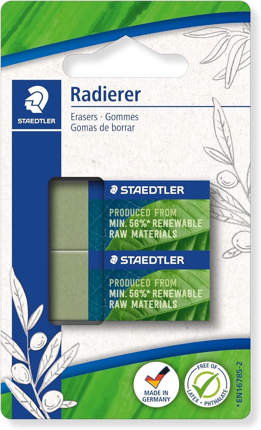STAEDTLER® 526 83 Natural Ingredients Min. 56% Eraser