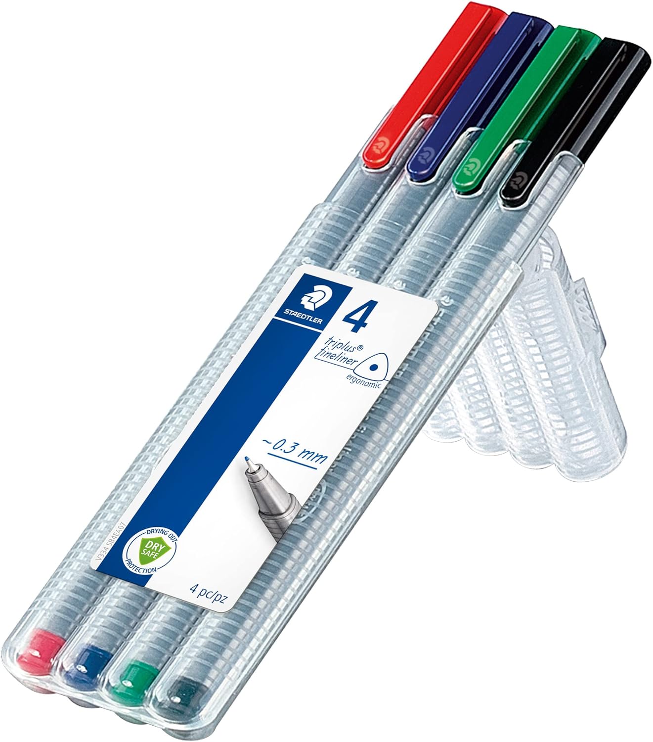 STAEDTLER Box mit 4 triplus fineliner in sortierten Farben
