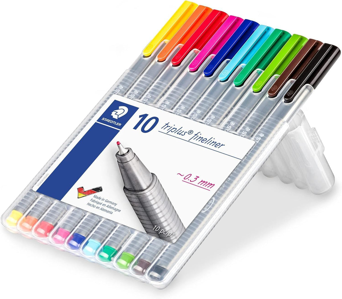 STAEDTLER Box mit 10 triplus fineliner in sortierten Farben