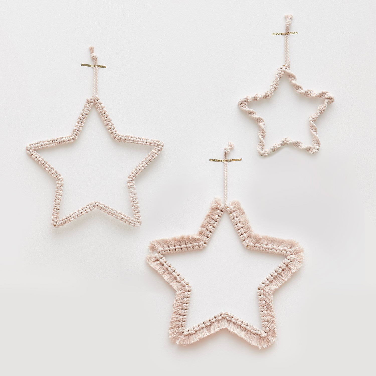 Metallstern weiss, 15 / 20 / 25cm 3er Set - Kidis Art