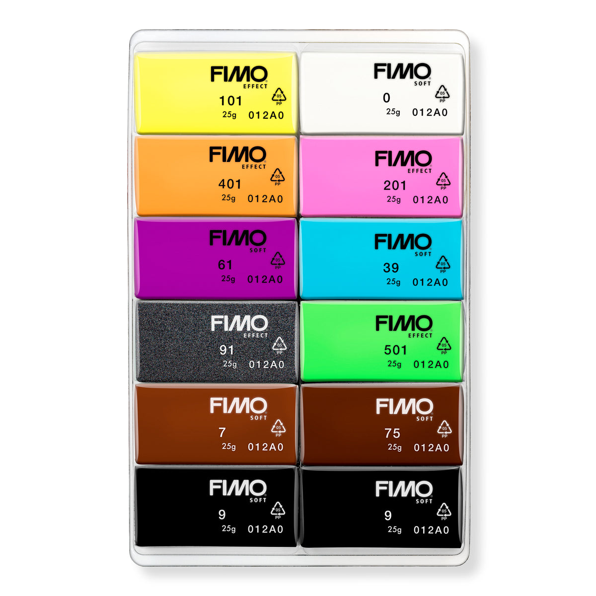 FIMO Soft Materialpackung 12 Farben Neon - Kidis Art