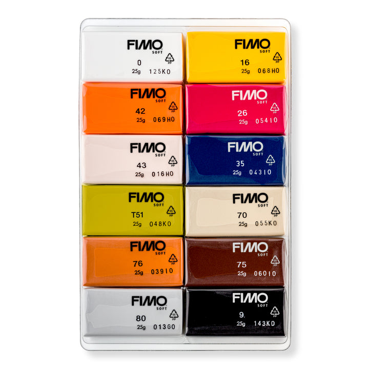 FIMO Soft Materialpackung 12 Farben Natural - Kidis Art