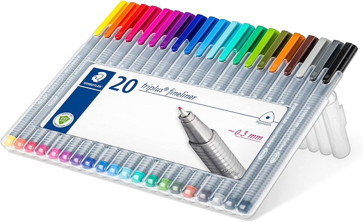STAEDTLER Box mit 20 triplus fineliner in sortierten Farben