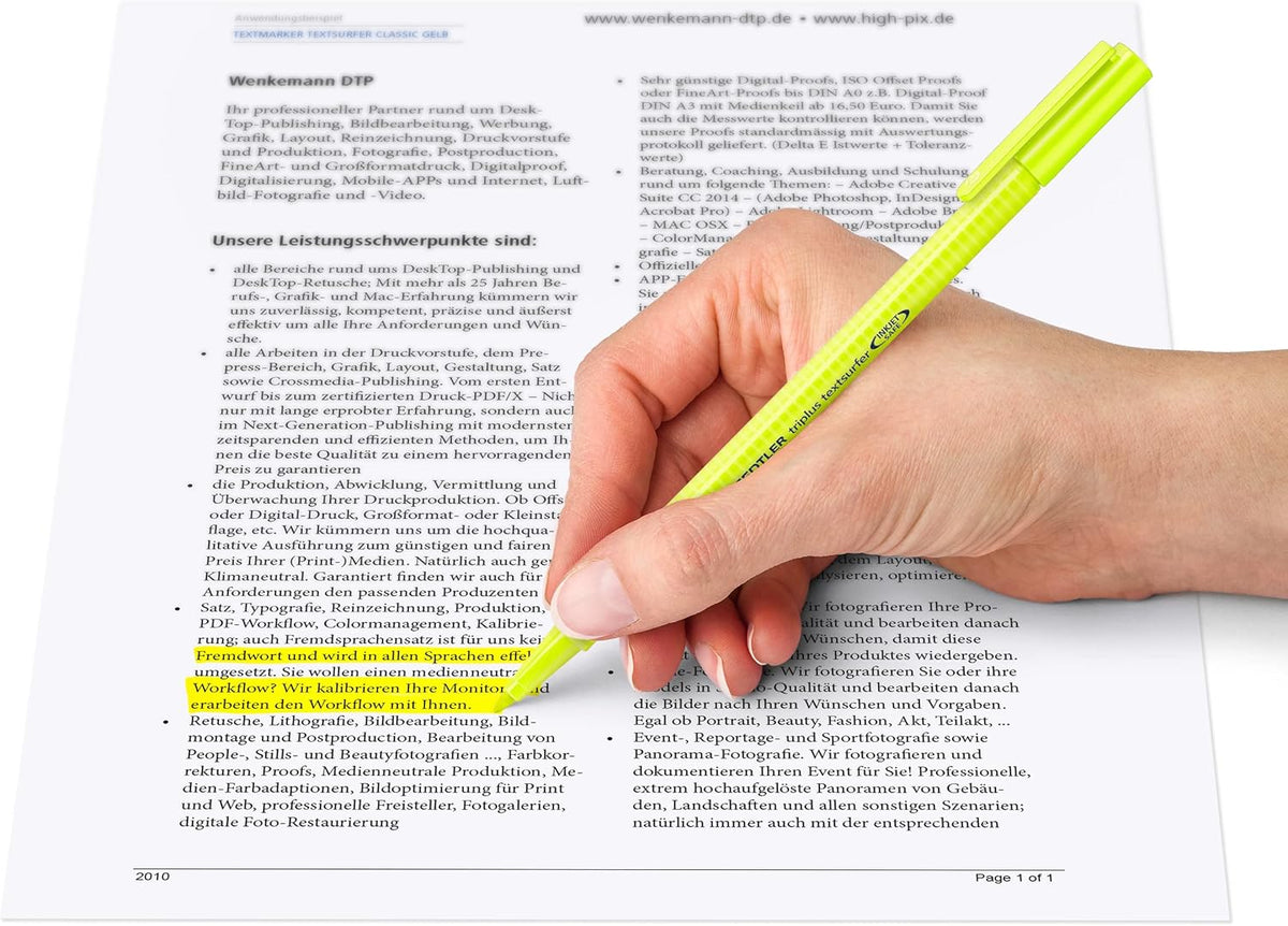 triplus® textsurfer® 362 neon grün